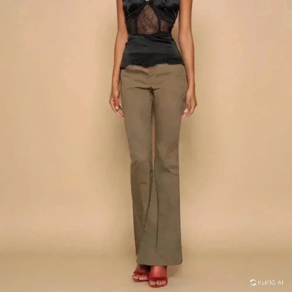 Express Women's Brown Slacks - Size 6r - Wide Leg - Picture 1 of 11